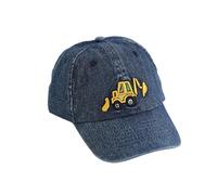 QKURT Gorra de Béisbol para Niños, Gorra de Playa de Verano con Protección Solar, Gorra Deportiva de Pescador Estilo Camionero con Estampado de Excavadora para Niños de 3 a 8 Años