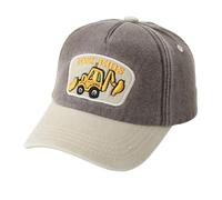 QKURT Gorra de Béisbol para Niños, Gorra de Playa de Verano con Protección Solar, Gorra Deportiva de Pescador Estilo Camionero con Estampado de Excavadora para Niños de 3 a 8 Años
