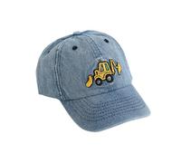 QKURT Gorra de Béisbol para Niños, Gorra de Playa de Verano con Protección Solar, Gorra Deportiva de Pescador Estilo Camionero con Estampado de Excavadora para Niños de 3 a 8 Años