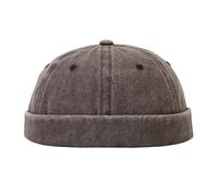 QKURT Gorro Docker para Hombre, Gorra Docker Retro Gorra de Marinero de Trabajo Sombrero Sin ala, Gorro de Pescador sin ala de Verano, Gorra Ajustable