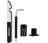 Qkurt Kits de Herramientas de Cadena de Bicicleta, Herramienta de eliminación de Cassette de Biciclet Llave de la Bici+Herramienta de Bloqueo de Cassette con Pasador+Removedor de piñón-Negro