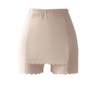 Qkydky Calzoncillos de encaje con pierna para mujer, sin costuras, ropa interior debajo de la falda, pantalones de corpiño, falda corta, hipster, calzoncillos tipo bóxer, calzoncillos para mujer,