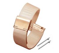 QL Supply Co Correa de reloj de liberación rápida de uso general, correas de acero inoxidable, correa milanesa universal de 18 mm, 20 mm y 22 mm.(Rose,16mm)