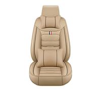 QLASIC Fundas Asientos Coche para Mercedes Benz S320 2000-2023, Fundas de Asiento de Cuero PU Delanteros y Traseros, Cómodas Juego de Cubierta de Asiento de Coche,Luxury_Set-F_Beige