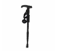 Qlbnxks Bastón de Senderismo Extensible, Bastón de Aluminio Ajustable, Bastón de Senderismo Ultra Ligero y Plegable, Adecuado para Actividades al Aire Libre como Viajes y Escalada(Color:Black)