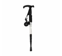 Qlbnxks Bastón de Senderismo Extensible, Bastón de Aluminio Ajustable, Bastón de Senderismo Ultra Ligero y Plegable, Adecuado para Actividades al Aire Libre como Viajes y Escalada(Color:Silvery)