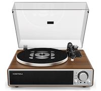 Qlearsoul One-Q Tocadiscos de Vinilo Todo-en-Uno con Bluetooth 5.4, Tocadiscos HiFi con Altavoces Integrados, Preamplificador de Fono, Cartucho AT-3600L, 33/45 RPM, Apagado Automático