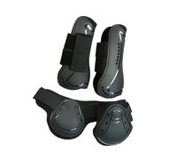 QLECXZI Accesorios para Montar al Aire Libre, Botas para,Negro,L | vendajes duraderos para piernas con ajuste que ofrecen características de absorción de impactos mejoradas, carcasa rígida