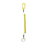 QLECXZI Cordón retráctil de Seguridad en para Espiral con mosquetón para Actividades al Aire Libre, conexión de Herramientas de Pesca y Otras Herramientas
