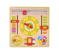 QLECXZI de Juguete con Reloj de para Madera y Calendario Digital | para niños. Juguete educativo divertido e interactivo con calendario digital multifuncional de Para madera.