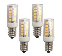 QLEE Bombilla De Candelabro LED 2W E12 DC 12V - 24v AC10V-30V Luz De ArañA Blanca CáLida Bombilla De Refrigerador Luz De Puerta De Garaje Reemplazo Bombilla HalóGena De 200lm 20W, 4PCS E12 12v / 24v
