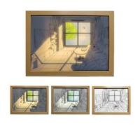 QLEE Lámpara de ambiente LED Alumbrar Pintura Arte Mural 3 Cambio De Color Romántico Decorativo Luz nocturna 4D Para Dormitorio Viviente Partido Cuarto Sueño Lámpara regulable Regalo de cumpleaños