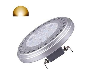 QLEE Led AR111 Bombilla reflectora G53 Foco 15W 30 ° Haz de luz Ángulo de visión Blanco cálido 3000k SMD 15LEDs AC DC 12V Foco Track Light 1200Lm Bombilla halógena incandescente de repuesto 120w