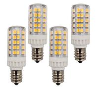 QLEE Led E12 Candelabro Bombilla 5w Lámpara De Roca De Sal Electrodoméstico Reemplazo De Luz Del Refrigerador 60 Vatios C7 Bombilla Incandescente T2 De Techo Iluminación 4 Pcs