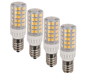 QLEE LED E14 Bombilla Microondas 5W Equivalente 60W Dispositivo Ventilador de techo Costura Secador de pelo Frigor Dispensador Luz de araña Bombilla Base Europea Día 4 unids