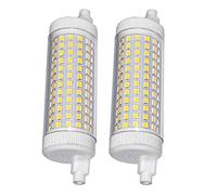 QLEE Led R7s 118mm 20w Regulable Luz Doble Extremo J118 2500lm Equivalente Luz HalóGena De 200w Blanco CáLido Luz De InundacióN Luz De Trabajo IluminacióN De Paisaje De Garaje 2PCS