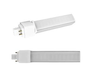 QLEE Natural Daylight Gx24q Bombilla LED de 4 pines PL-C Retrofit Lámpara fluorescente compacta de repuesto 26W Gx24q-3 1400 lm 314° Rotación libre Horizontal empotrada Bombilla verde,12w 4000k 2pcs