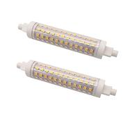 QLEE R7S Bombilla LED 118MM 12W J118 T3 Luz de inundación LED equivalente 150w Luz Lámpara de pared Apliques de suelo Tipo j Lineal Doble Extremo Banker Light 360º Ángulo de haz 2 Pack