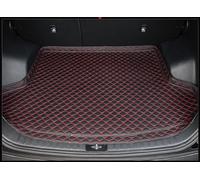 QLEQMZTV Coche Alfombrillas Maletero para Renault Rafale 2024, Cuero Impermeable Antideslizante Alfombra Protectora Bandeja Forro Carga Maletero Accesorios Interiores,C/Black-Red