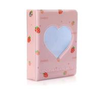 QLEUIFT 1 pcs Álbum de fotos de 7,6cm, 40 bolsillos, soporte para tarjetas de fotos, corazón de amor, hueco, soporte para tarjetas de fotos, álbum de fotos conmemorativo, de fotos familiar, de amistad