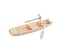 QLEUIFT 1 Uds. Modelo de Bote de un Hombre, Modelo de Barco de Madera DIY, Barco de Vela de Madera, artesanía, Modelo pequeño, Barco de Pesca, Barco, Decorar, Modelo de Barco de Madera