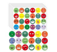 QLEUIFT 1200 pcs Pegatinas de emoción para Profesores y niños, Varias emociones y Expresiones, recompensa educativa, 2,5 cm