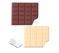 QLEUIFT 2 pcs Nota de Chocolate Dale un mordisco, Notas Autoadhesivas (100 Unidades, 10 x 9 cm), Notas Personalizadas, Regalo para Amigo Maestro, diseño de Tableta de Chocolate