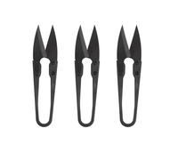 QLEUIFT 3 Piezas Tijeras Forma U Tijeras de Sastre, Mini Tijeras de Costura Tijeras de Corte de Pelo Tijeras de Tela Bordado Clippers para Artes, Manualidades y proyectos de Bricolaje, Negro