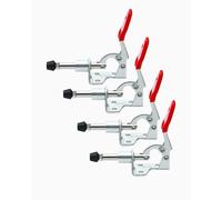 QLEUIFT 4 Pcs Abrazadera Horizontal, Abrazaderas de Palanca, Toggle Clamp, Cierre de Palanca, Herramienta de Mano de Liberación, Push Pull Toggle, para Operación de Máquinas, Carpintería, Soldadura