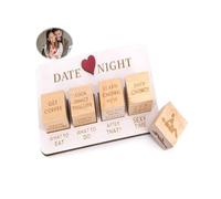 QLEUIFT 4 pcs Dados de Noche para Parejas, Dados de Noche para el día de San Valentín, Ideas Divertidas para Citas nocturnas, Juegos para Parejas, Divertido Regalo de cumpleaños para el día de San