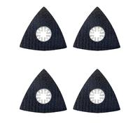 QLEUIFT 4 pcs Placa de Lijado Triangular para multiherramientas lijadora Accesorios para pulir Muebles Eliminar óxido Papel de Lija 80 mm
