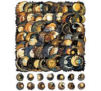 QLEUIFT 50 Pcs Pegatinas Graffiti Set,Pegatinas reflectantes de diosa del sol y la luna de estilo nórdico,Portátiles,Guitarras,Álbumes de Recortes,Pegatinas de Vinilo Impermeables(Estilos aleatorios)