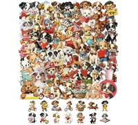 QLEUIFT 50 Pegatinas Perritos Cachorros Retro, Stickers Vinilo Impermeables, Pegatinas Perros Divertidos Vintage para Portátil Scrapbook Diario, Adorables Mascotas (Perritos Retro)