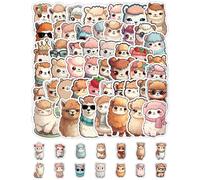 QLEUIFT 50 Piezas Pegatinas alpaca divertidas dibujos animados animales estéticos,pegatinas scrapbooking,pegatinas impermeables vinilo autoadhesivas para álbumes recortes,Regalos