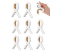 QLEUIFT 6 Pcs Pinzas de Plástico a Prueba de Viento, Clip de Toalla Portátil Grande, Ropa de Plástico Fuertes Pinzas, para Ropa Gruesa y para Lavar, Toallas de Playa, Alfombras, Chocolate+Blanco