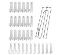 QLEUIFT Ganchos de Cortina de Acero, 30 pcs, Ganchos Plisados transversales de 4 Puntas, Ganchos de Cortina para Cortinas, Ganchos de Cortina para Cortinas transversales, Ganchos de Cortina (Acero)