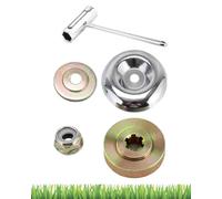 QLEUIFT Kit de Fijación de Tuerca de Cuchilla, 5 Piezas Accesorios Desbrozadora de Repuesto, Kit Adaptador Cabezal de Corte Malezas para Cortacésped Cortador de Cepillo Universal Jardín Foresta