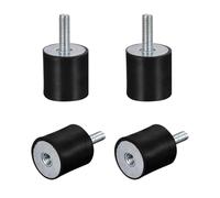 QLEUIFT Soportes de Goma Amortiguador 4 Pcs Amortiguador de Goma Silentblock M8 Soportes Aisladores de Goma Montaje Antivibraciones Silentblock para Compresores de Aire, VD25* 30 M8*20