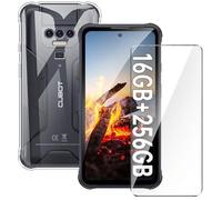 Qlfemna Funda para Cubot Kingkong Power (6.50") con 1 Pieza Protector Pantalla Cristal Templado, Transparent Suave Ultra Fina Silicona Carcasa, Antichoque Anti-Arañazos Caso TPU Case