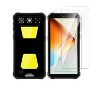 Qlfemna Funda para Oukitel G5,2 Unidades Protector Pantalla Cristal Templado, Funda Ultrafina de TPU para teléfono Cover - Negro