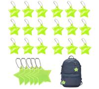 QLK Reflectores de Seguridad, Juego de 18 Colgantes Reflectantes de Seguridad, Llaveros Reflectantes para Niños con Cadenas, para Mochilas, Carritos y Actividades Nocturnas al Aire Libre