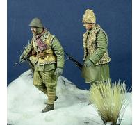 QLKFTRVNH 1/35 Kit de modelismo de Resina de Soldado de la Segunda Guerra Mundial Figura sin Pintar ni Montar Kit de modelismo de Resina (2 Personas) //U8w6Z4