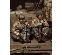 QLKFTRVNH 1/35 WWII US Tank Soldier Resin Model Kit Kit de Resina de Soldado sin Pintar y sin Montar (2 Figuras, sin Tanques) //I7G8O2
