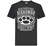 QLKNSC Death Before Dishonor White Yellow Black Red Mens Women T Tshirts Camisetas y Tops 100% Cotton (Medium)