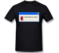QLKNSC Death Grips Men's Graphic Cotton Short Sleeve T-Tshirts Camisetas y Tops Black (X-Large)