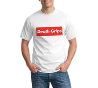 QLKNSC Death Grips Men's Short Sleeve T-Tshirts Camisetas y Tops White (XX-Large)