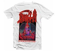QLKNSC Death Scream Bloody Gore White T-Tshirts Camisetas y Tops ! Relapse Records TS4651(Medium)