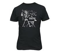 QLKNSC Death Valley Skeleton Hiking Camping National Park Joshua Tree Men's T-Tshirts Camisetas y Tops Black(Medium)