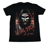 QLKNSC HAIT Get Down Art Mens F##K The System Vendetta by Daveed Benito Protest Shirt Black(X-Large)