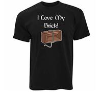 QLKNSC HAIT Novelty TV Parody T Shirt I Love My Brick! Quote Slogan Joke Episode Black(XX-Large)